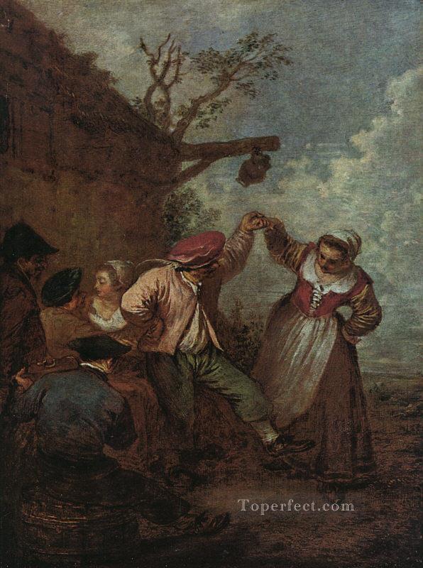 Peasant Dance Jean Antoine Watteau Oil Paintings